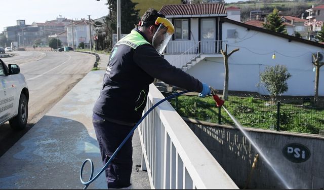 Tekirdağ Büyükşehir Belediyesi, kent genelinde ilaçlama çalışmalarını sürdürüyor