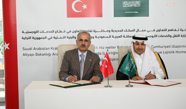 Türkiye ile Suudi Arabistan arasında ulaştırma ve demiryolu alanında iki mutabakat zaptı imzalandı