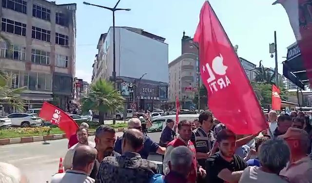 Rize'de NATO karşıtı eyleme polis müdahalesi