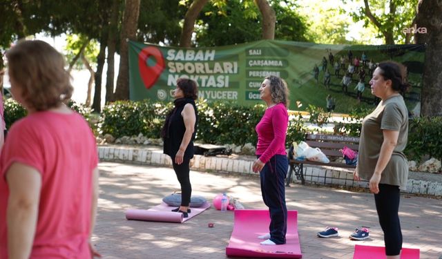 Tekirdağ Büyükşehir Belediyesi'nin açık havada sabah sporu etkinlikleri sürüyor