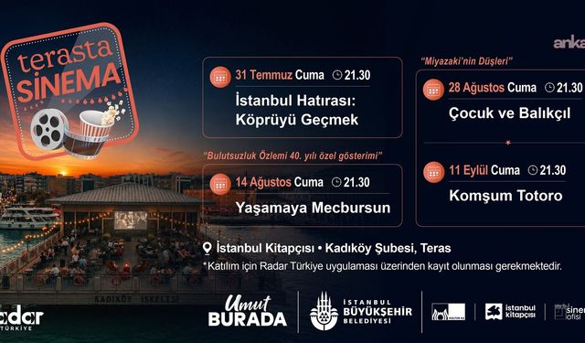 İstanbul Kitapçısı yaz akşamlarını sinemayla buluşturuyor