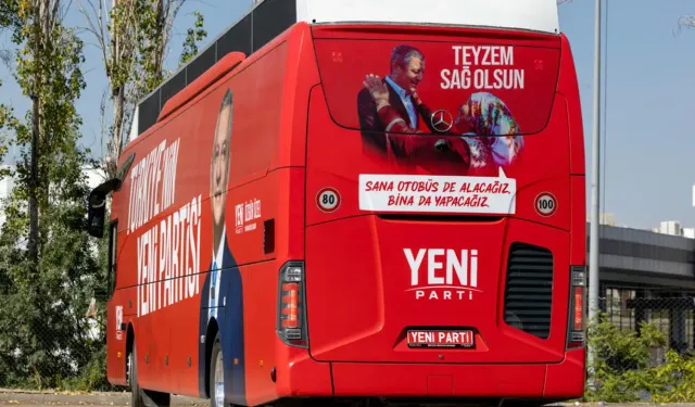 YENİ Parti’nin ilk otobüsünde dikkat çeken detay