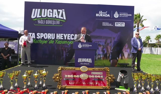 6. Ulugazi Yağlı Güreşleri'nde konuşan Nuri Aslan: Ekrem Başkanımızın sırtını yere getiremedikleri için, bu dava süreçleri yaşatılmaktadır