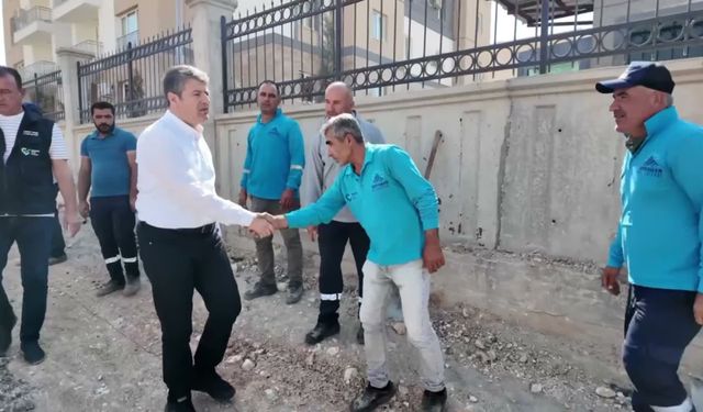 Adıyaman Belediye Başkanı Tutdere, asfalt çalışmalarını yerinde inceledi