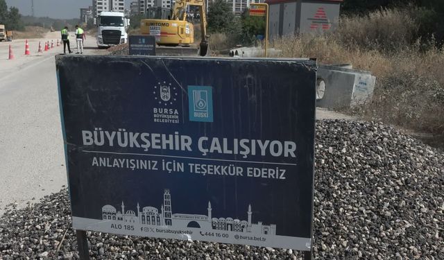 Bursa Büyükşehir Belediyesi'nden Nilüfer'e 7 bin 600 metrelik altyapı yatırımı