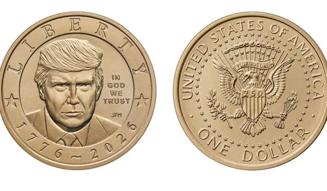 ABD Başkanı Trump'ın portresi 1 dolarlık madeni paraya basıldı