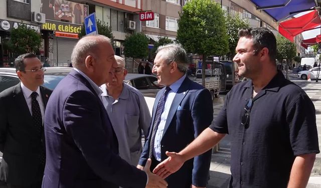 Gürsel Tekin Ümraniye'de tekstil esnafını dinledi