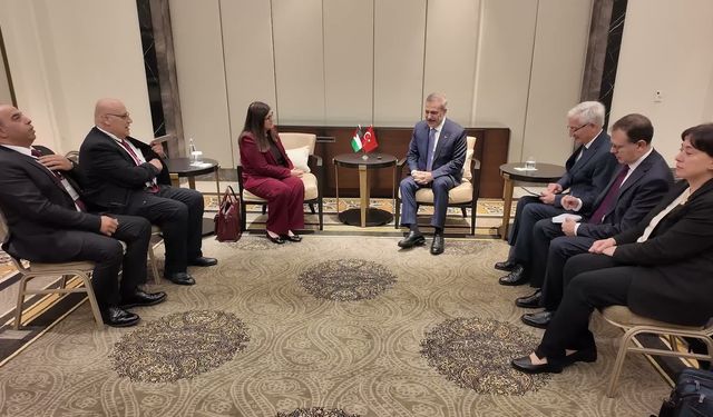 Bakan Fidan, Filistinli mevkidaşıyla bir araya geldi