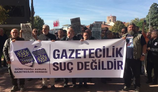 Edirne'de gazetecilerden 'Sansür'e Hayır, Habere Özgürlük' eylemi