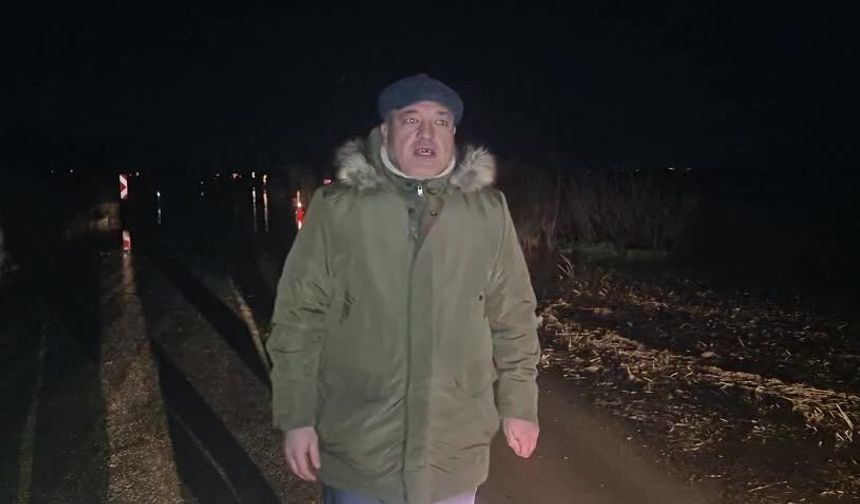 Edirne'de Meriç Nehri seddesi patladı, yol kapanma tehlikesi ile karşı karşıya