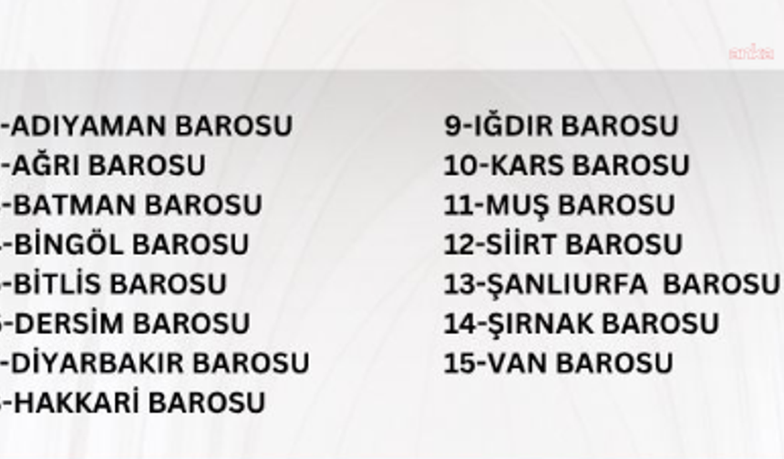 Bölge barolarından okul saldırıları sonrası ortak çağrı: Önleyici politikaların geliştirilmesi gerekmektedir