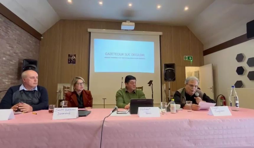 Brüksel'de düzenlenen 'Merdan Yanardağ ile Dayanışma Etkinliği'nde basın özgürlüğü ele alındı