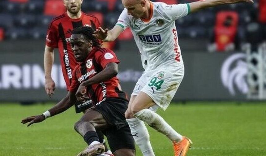 Gaziantep FK ile Alanyaspor 1-1 berabere kaldı
