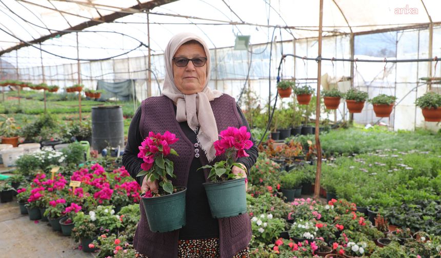 Kadın emeğiyle üretilen çiçekler, Muğla sokaklarını süslüyor