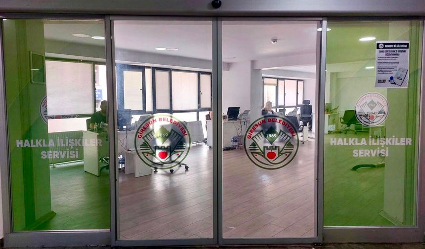 Giresun Belediyesi Halkla İlişkiler Birimi'nden vatandaşın taleplerine hızlı çözüm