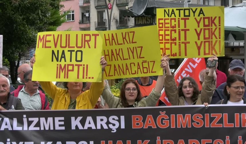 Rize'de NATO protestosu