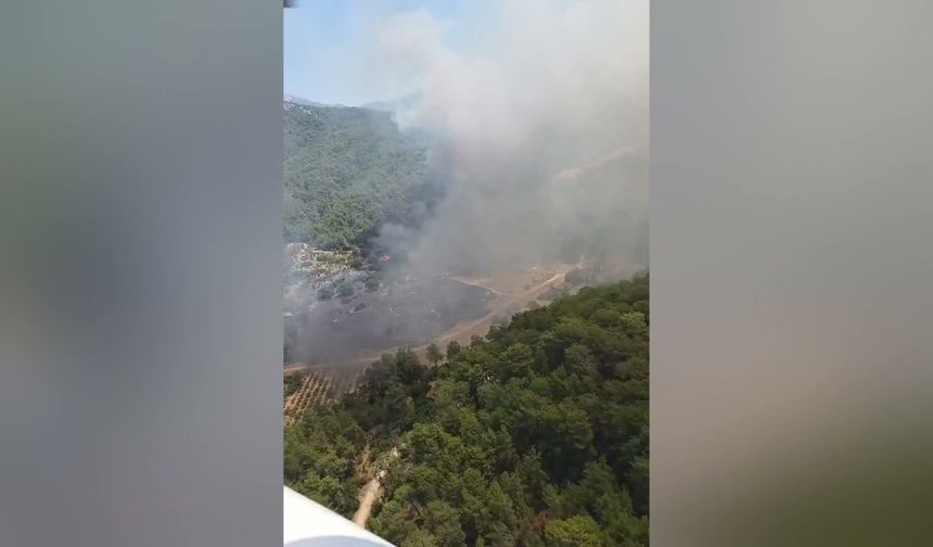 Fethiye’de orman yangını: Havadan yoğun müdahale