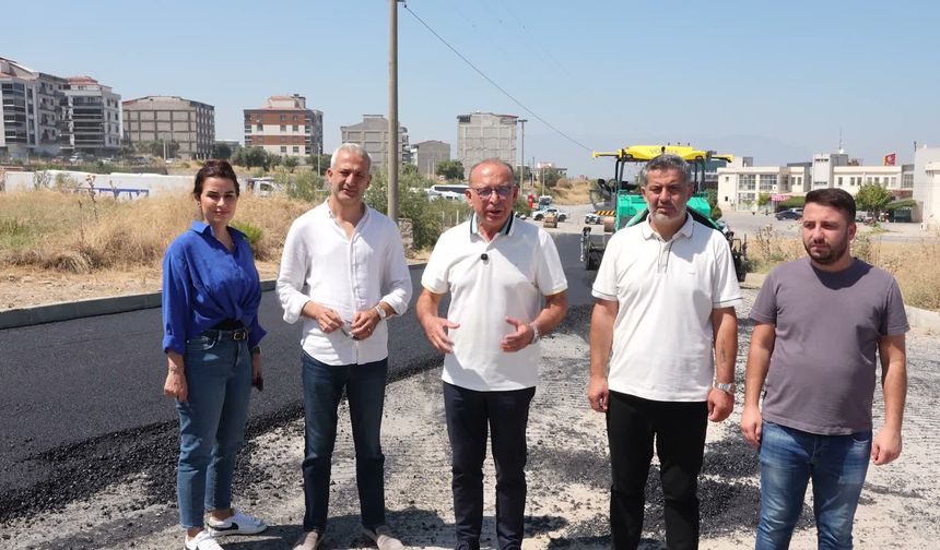 Manisa Büyükşehir Belediyesi'nden Turgutlu Ergenekon'da 4 bin ton sıcak asfalt serimi