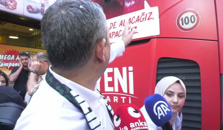 YENİ Parti otobüsü Kocaeli'den hareket etti: Özgür Özel: Teyzem sayesinde bu otobüs artık partinin seçim otobüsü