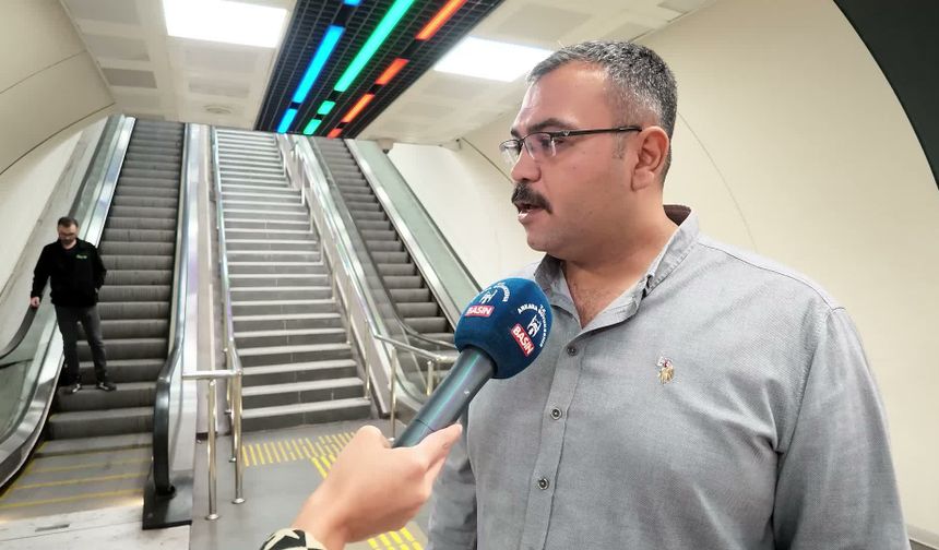 Ankara'da yürüyen merdivenlere sirenli önlem
