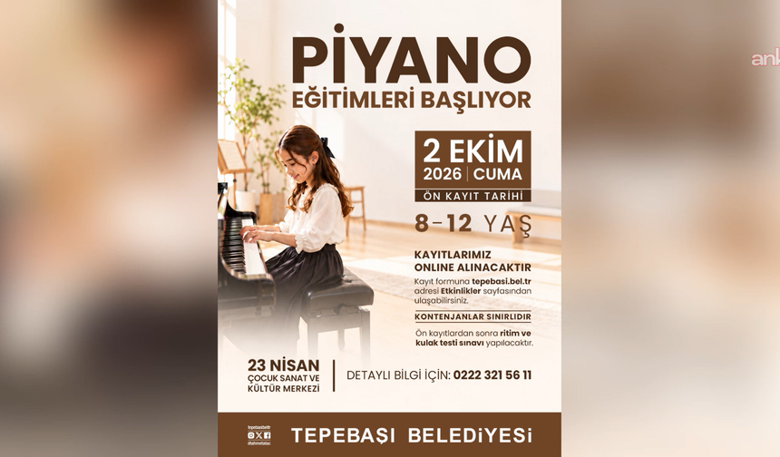 Tepebaşı'nda çocuklar için piyano eğitimleri başlıyor