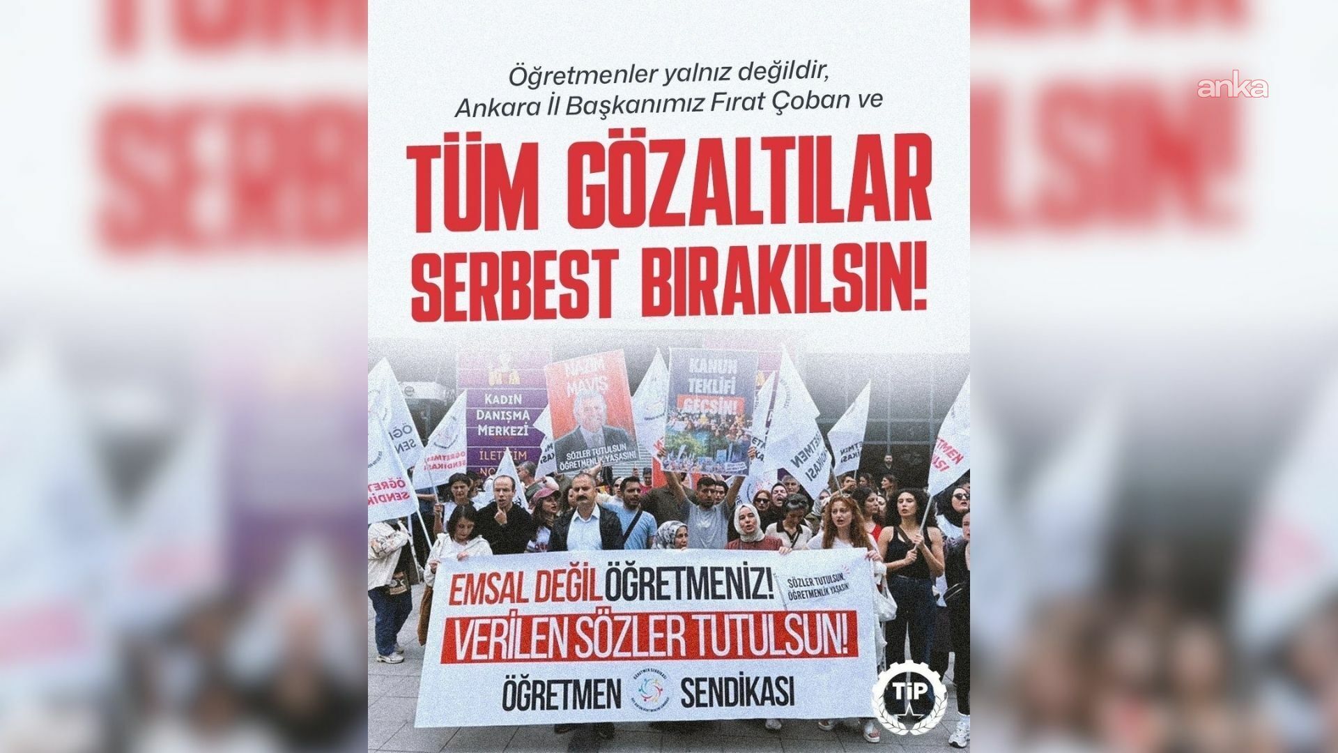 TİP Genel Başkanı Baş'tan öğretmenlerin gözaltına alınmasına tepki