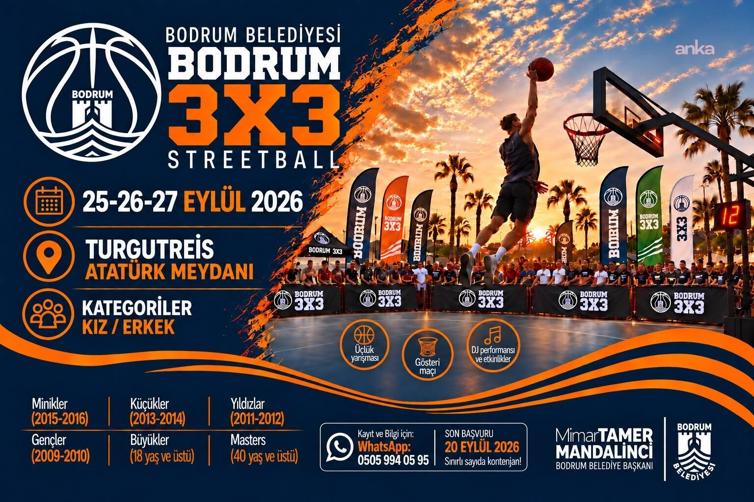 'Bodrum 3X3 Streetball' heyecanı Turgutreis'te yaşanacak