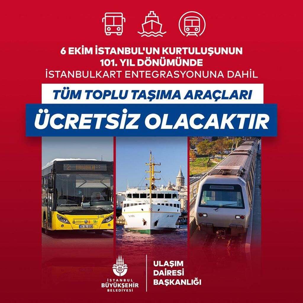İstanbullular Dikkat! Ulaşım Bugün Ücretsiz