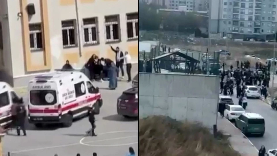 Esenyurt'ta lisede bıçaklı kavga! Yaralılar var