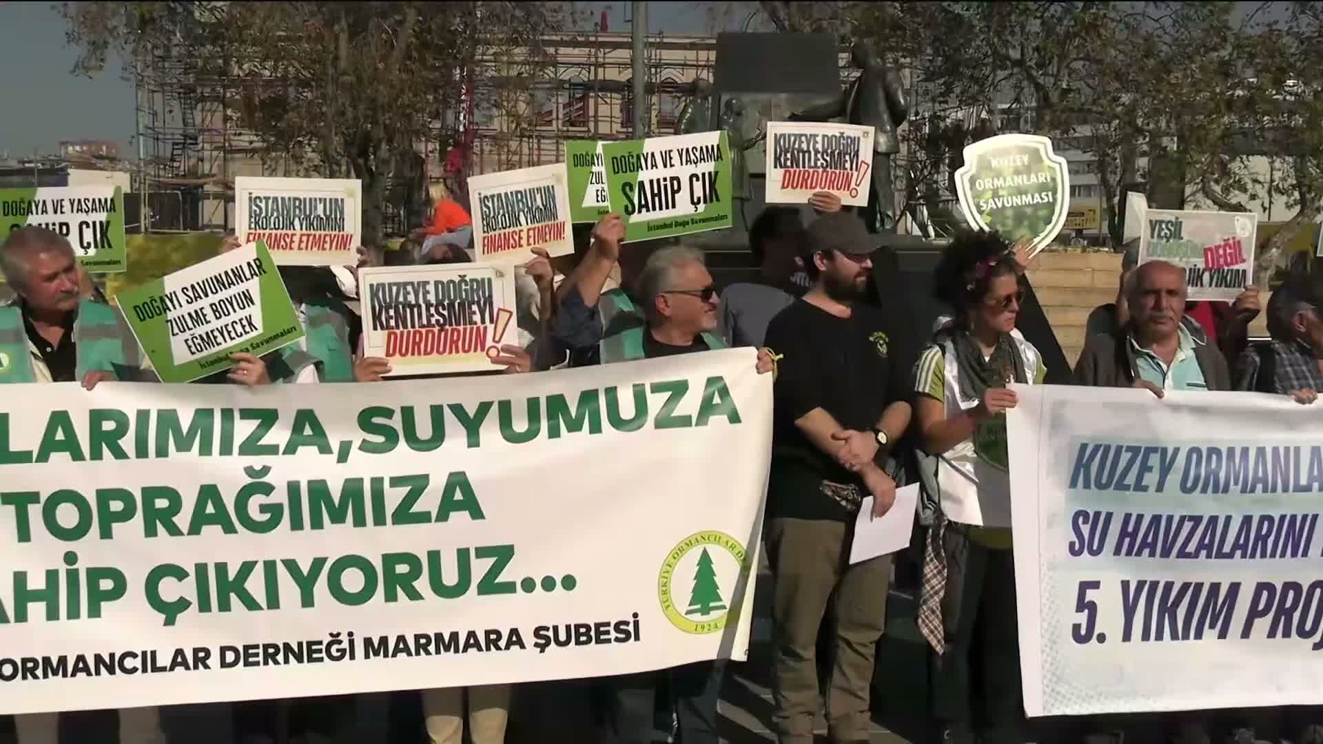 INRAIL Kuzey Demiryolu Projesi Kadıköy'de protesto edildi...TMMOB İKK Bilim Kurulu: Bu proje İstanbul'un geleceğini tehdit etmektedir